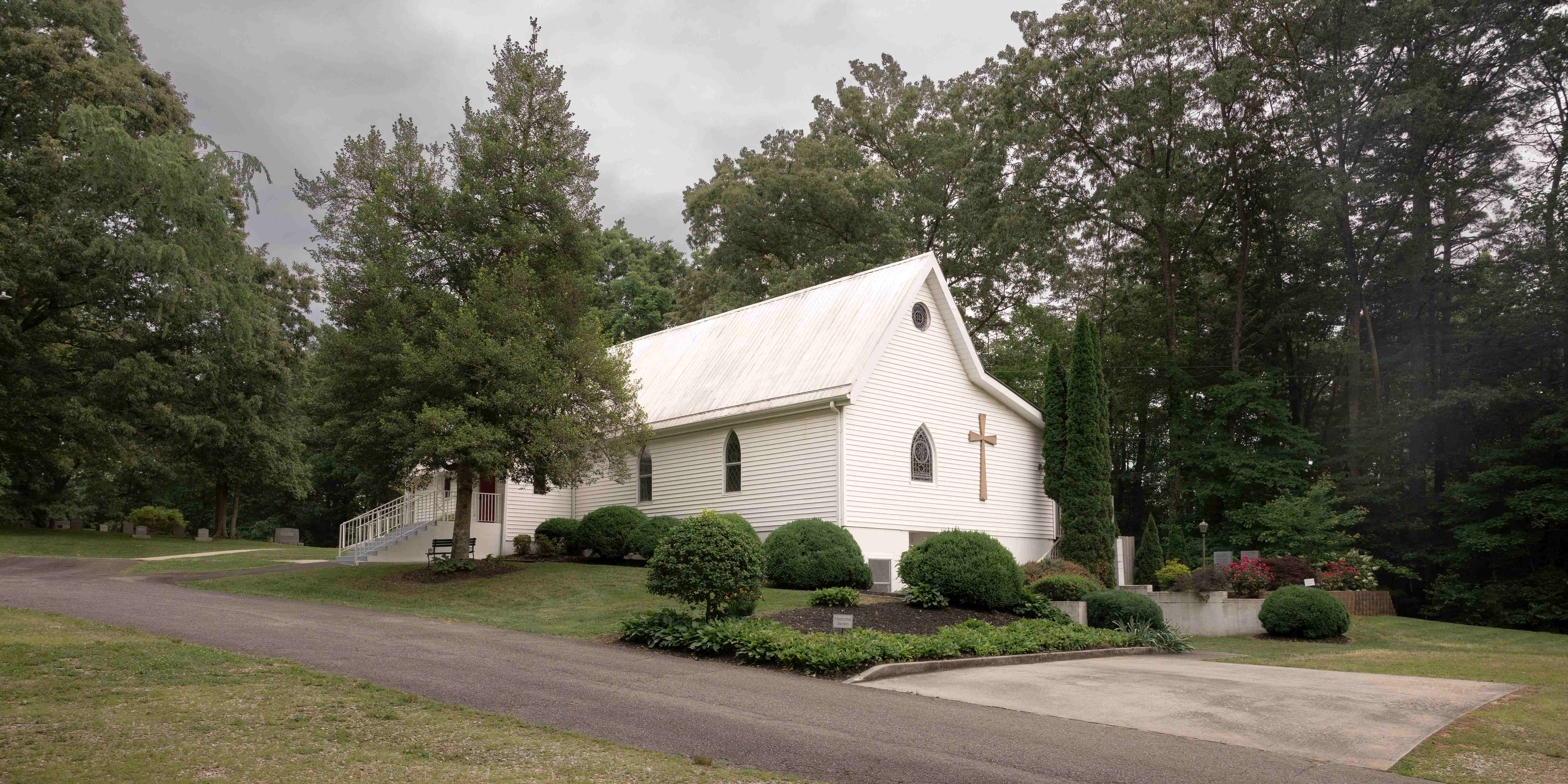 Chapel of Saint Cyprian exterior side view, All Saints Episcopal Church, Franklin NC