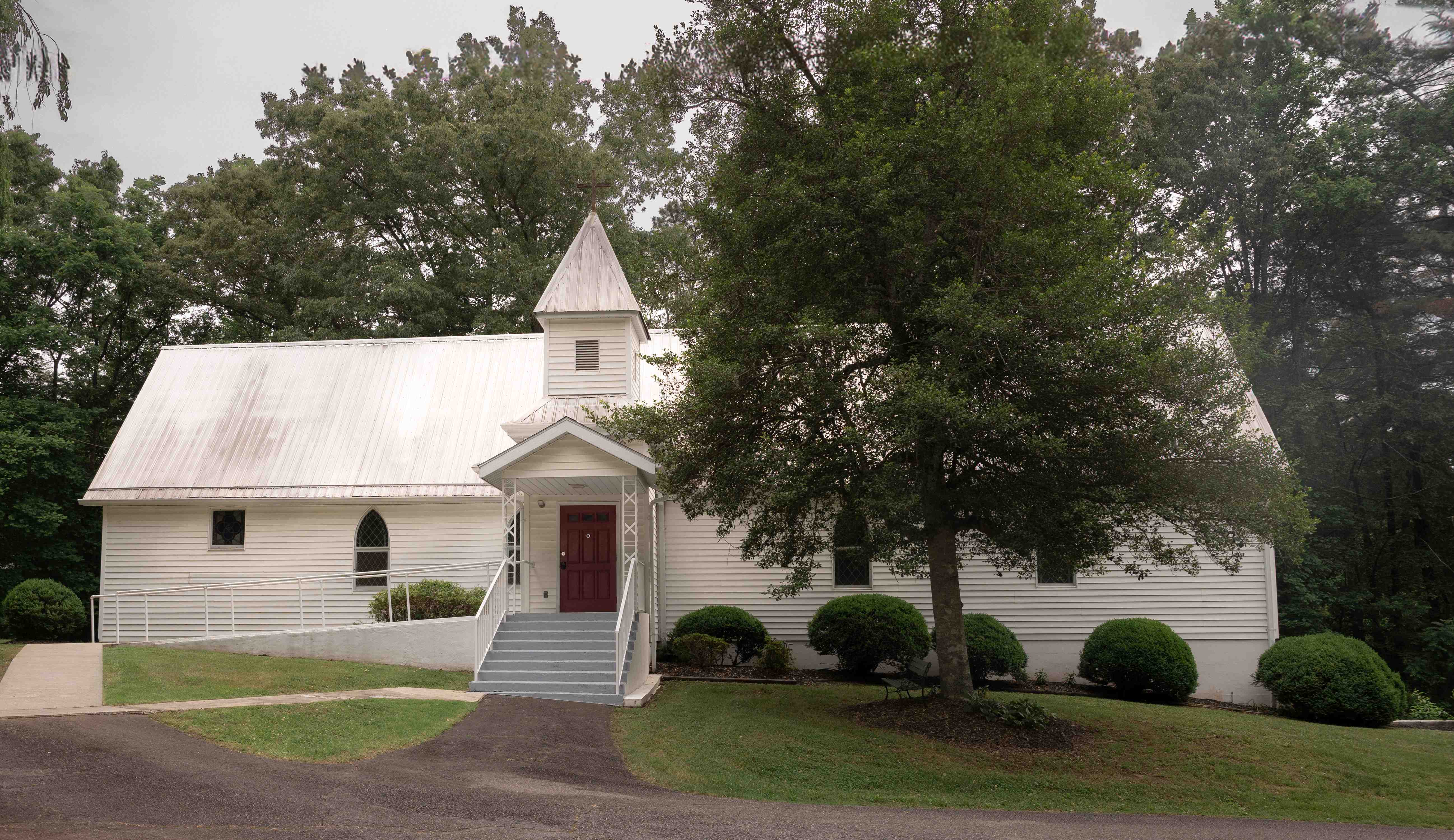 Chapel of Saint Cyprian exterior front view, All Saints Episcopal Church, Franklin NC